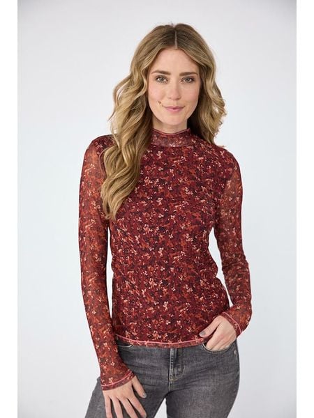 LIEBLINGSSTÜCK Koszulka "Francisca" w kolorze czerwono-czarnym rozmiar: 46. Czerwone bluzki LIEBLINGSSTÜCK, bez wzorów, bez kołnierzyka, bez ramiączek. Za 122,67 zł.