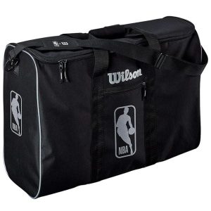 Torba sportowa unisex Wilson NBA Authentic 6 Ball Bag pojemność 38 L. Czarne torby podróżne i sportowe Wilson, bez wzorów. Za 159,99 zł.