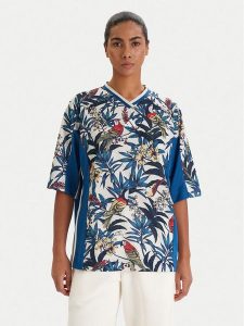 Adidas T-Shirt Farm Rio Premium KD4629 Niebieski Loose Fit. Niebieskie t-shirty ADIDAS, l, bez wzorów, z syntetyku, bez kołnierzyka, bez ramiączek. Za 285,99 zł.