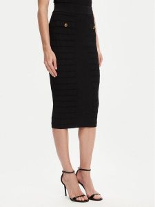 Guess Spódnica ołówkowa W5YD66 Z0130 Czarny Slim Fit. Czarne spódnice Guess, m, z aplikacjami, z wiskozy. Za 339,99 zł.