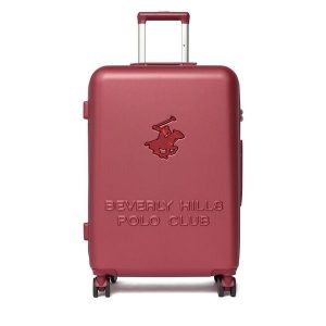 Walizka średnia Beverly Hills Polo Club. Czerwone walizki Beverly Hills Polo Club, bez wzorów, średnie. Za 359,99 zł.