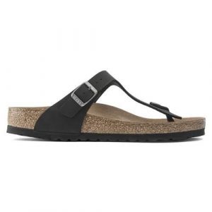 Japonki damskie Birkenstock Gizeh Bfbc. Czarne klapki Birkenstock, bez wzorów, z materiału, bez obcasa. Za 339,00 zł.