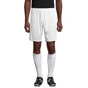 Podstawowe Spodenki San Siro 2 Dla Dorosłych Unisex. Białe szorty SOL'S, bez wzorów, sportowe. Za 57,99 zł.