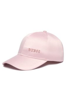 Guess Czapka z daszkiem V6RZ02 WL022 Różowy. Czerwone czapki Guess, z aplikacjami, z poliesteru. Za 139,99 zł.