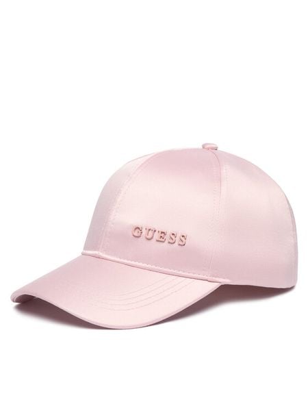 Guess Czapka z daszkiem V6RZ02 WL022 Różowy. Czerwone czapki Guess, z aplikacjami, z poliesteru. Za 139,99 zł.