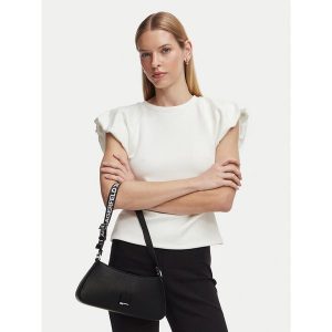 Torebka Karl Lagerfeld Jeans. Czarne torebki klasyczne Karl Lagerfeld Jeans, bez wzorów, z jeansu, bez dodatków. Za 549,99 zł.
