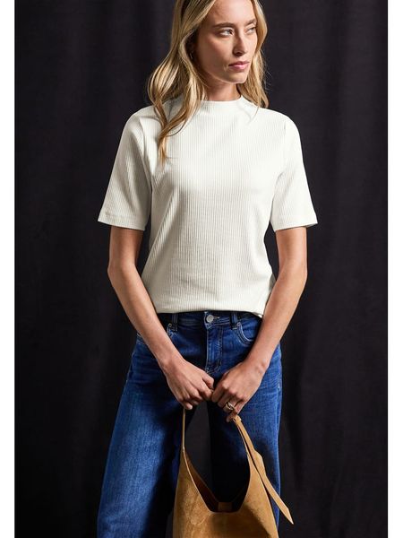 Cecil Koszulka w kolorze białym rozmiar: 42. Białe bluzki Cecil, bez wzorów, z bawełny, bez kołnierzyka, bez ramiączek. Za 83,62 zł.