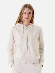 Guess Bluza O5RQ01 KCO31 Beżowy Regular Fit. Brązowe bluzy Guess, xs, z aplikacjami, z bawełny, bez kaptura. Za 269,99 zł.