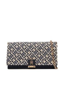 Tommy Hilfiger Torebka Th Her Chain Cross Jacqu AW0AW18637 Granatowy. Niebieskie torebki klasyczne TOMMY HILFIGER, bez wzorów, ze skóry, bez dodatków. Za 649,99 zł.