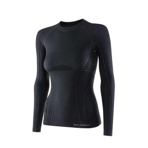 Koszulka wełniana z długim rękawem damska Brubeck ACTIVE WOOL. Czarne koszule nocne Brubeck, bez wzorów, z elastanu, bez ramiączek. Za 243,99 zł.