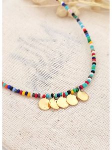 Atelier MIU Pozłacany naszyjnik z elementami ozdobnymi - dł. 37 cm rozmiar: onesize. Żółte naszyjniki Atelier MIU, z perłą, pozłacane. Za 30,95 zł.