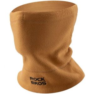 Komin maska polarowa na twarz dla dorosłych 3w1 Rockbros M012 wielofunkcyjna. Brązowe szaliki ROCKBROS, bez wzorów, z polaru. Za 49,90 zł.