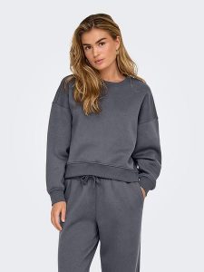 ONLY Bluza w kolorze granatowym rozmiar: L. Niebieskie bluzy ONLY, l, bez wzorów, bez kaptura. Za 70,24 zł.