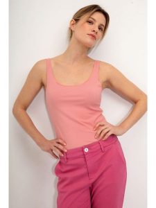 Josephine & Co Top "Gili" w kolorze jasnoróżowym rozmiar: XS. Różowe topy Josephine & Co, xs, bez wzorów, z bawełny, bez kołnierzyka, bez ramiączek. Za 74,63 zł.