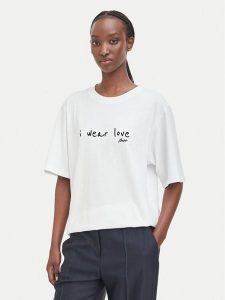 BOSS T-Shirt C_Eregular_9 50571491 Biały Relaxed Fit. Białe t-shirty Boss, xs, bez wzorów, z bawełny, bez kołnierzyka, bez ramiączek. Za 279,99 zł.