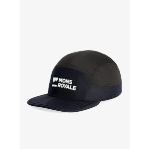 Czapka z daszkiem Mons Royale Velocity Trail Cap - black. Czarne czapki Mons Royale, bez wzorów. Za 114,99 zł.