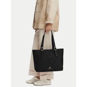 Torebka Beverly Hills Polo Club. Czarne shopper bag Beverly Hills Polo Club, bez wzorów, bez dodatków. Za 199,99 zł.