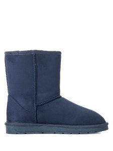 ISLAND BOOT Kozaki zimowe w kolorze granatowym rozmiar: 40. Niebieskie kozaki Island Boot, na zimę, z aplikacjami, z materiału, z okrągłym noskiem, bez obcasa, bez zapięcia. Za 127,35 zł.
