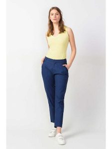 SKFK Top "Hamabost" w kolorze żółtym rozmiar: 40. Żółte topy SKFK, bez wzorów, z bawełny, bez kołnierzyka, bez ramiączek. Za 39,99 zł.