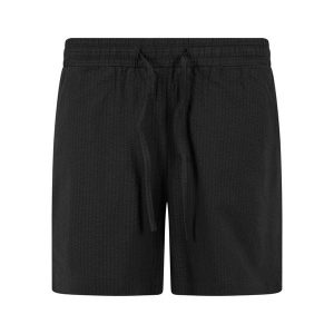 Szorty damskie z materiału Seersucker Urban Classics. Czarne szorty Urban Classics, bez wzorów, z bawełny. Za 170,50 zł.