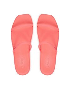 Crocs Klapki Miami Two Strap Sandal 209795 Różowy. Czerwone klapki Crocs, bez wzorów, z tworzywa sztucznego, bez obcasa. Za 179,99 zł.