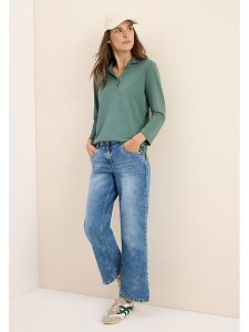 Cecil Koszulka w kolorze turkusowym rozmiar: S. Niebieskie bluzki Cecil, s, bez wzorów, bez kołnierzyka, bez ramiączek. Za 78,84 zł.