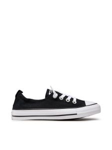 Converse Trampki Chuck Taylor All Star Shoreline Slip 537081C Czarny. Czarne trampki Converse, bez wzorów, z materiału, bez zapięcia. Za 179,99 zł.
