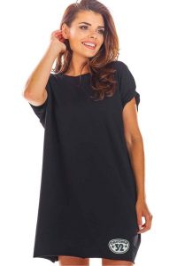 Luźna bawełniana mini sukienka oversize na lato czarna. Czarne sukienki Infinite You, na co dzień, na lato, m, bez wzorów, z bawełny, sportowe, bez kołnierzyka, bez ramiączek, mini, oversize. Za 199,00 zł.