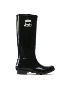 KARL LAGERFELD Kalosze KL47090N Czarny. Czarne kalosze KARL LAGERFELD, bez wzorów, z syntetyku. Za 439,99 zł.