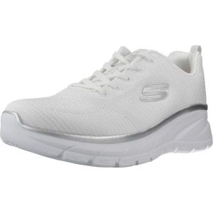 Buty SKECHERS FASHION FIT 2.0 MOONLIGHT Biały. Białe buty trekkingowe Skechers, z tkaniny, bez zapięcia. Za 325,99 zł.