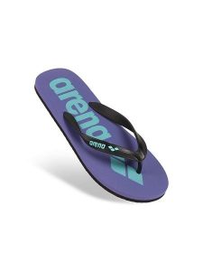 Arena Japonki w kolorze czarno-fioletowo-turkusowym rozmiar: 44. Czarne klapki Arena, bez wzorów, z otwartym noskiem, bez obcasa. Za 34,93 zł.