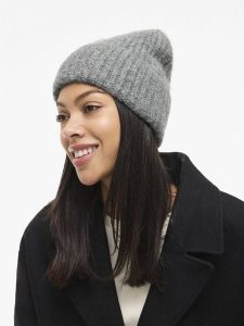 Vila czapka - Vinara Kobiety szary, ONE SIZE. Szare czapki Vila, bez wzorów, z dzianiny. Za 44,95 zł.