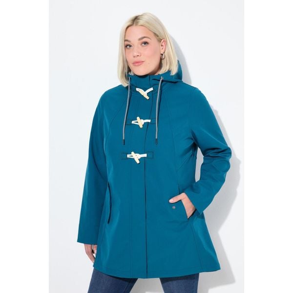 Damskie Kurtka softshell HYPRAR hydrofobowa podszewka z polaru kaptur. Niebieskie kurtki Ulla Popken, plus size, bez wzorów, z elastanu, bez kaptura. Za 479,99 zł.