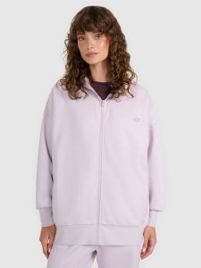 4F Bluza dresowa rozpinana z kapturem damska - fioletowa S. Fioletowe bluzy 4f, s, bez wzorów, z bawełny, z kapturem. Za 179,99 zł.