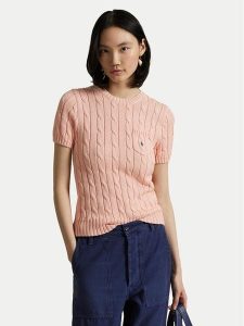 Polo Ralph Lauren Sweter 211895379017 Pomarańczowy Slim Fit. Brązowe swetry klasyczne Polo Ralph Lauren, xl, z bawełny, bez kołnierzyka. Za 499,99 zł.