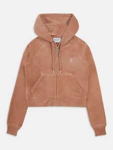 Juicy Couture Bluza w kolorze beżowym rozmiar: S. Brązowe bluzy Juicy Couture, s, bez wzorów, bez kaptura. Za 173,99 zł.