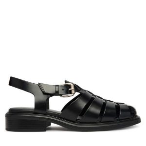 Sandały Vagabond Shoemakers. Czarne sandały Vagabond Shoemakers, bez wzorów, bez obcasa, na słupku, bez zapięcia. Za 537,99 zł.