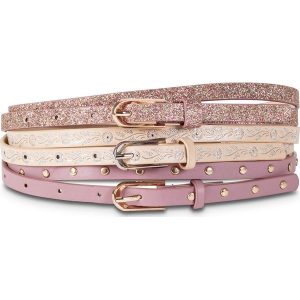 Komplet pasków (3 części) bonprix brązowy + kremowy + brunatny. Paski marki bonprix. Za 44,99 zł.