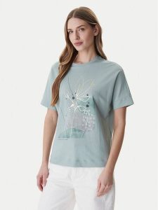 ONLY T-Shirt Jany 15356044 Zielony Regular Fit. Zielone t-shirty ONLY, m, bez wzorów, z wiskozy, bez kołnierzyka, bez ramiączek. Za 99,99 zł.