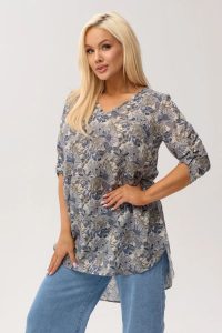 Asymetryczna tunika damska Luma z wydłużonym tyłem i dekoltem V PLUS SIZE XXL OVERSIZE WIOSNA LATO. Tuniki Moda Size Plus Iwanek, do pracy, na lato, plus size, bez wzorów, ze lnu, biznesowe, z asymetrycznym kołnierzem, plus size, bez ramiączek. Za 199,90 zł.