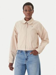 Tommy Jeans Kurtka przejściowa DW0DW20403 Beżowy Regular Fit. Brązowe kurtki Tommy Jeans, l, bez wzorów, z bawełny, bez kaptura. Za 569,99 zł.