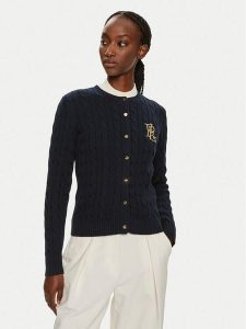 Lauren Ralph Lauren Kardigan 200932225002 Granatowy Slim Fit. Niebieskie kardigany Lauren Ralph Lauren, z bawełny. Za 499,99 zł.