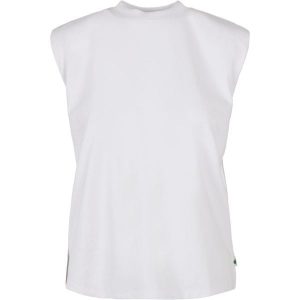 Wyściełane ramiona tank top dla kobiet Urban Classics GT. Białe topy Urban Classics, bez wzorów, bez kołnierzyka, bez ramiączek. Za 152,50 zł.