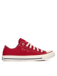 Converse Trampki Chuck Taylor All Star Hearts A19057C Czerwony. Czerwone trampki Converse, bez wzorów, z materiału, bez zapięcia. Za 349,99 zł.
