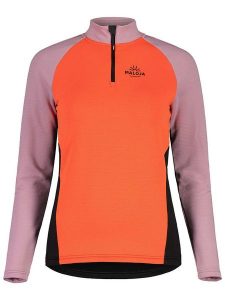 Maloja Bluza polarowa "NaspaeM" w kolorze pomarańczowo-jasnoróżowo-czarnym rozmiar: XS. Czarne bluzy Maloja, xs, bez wzorów, z polaru, bez kaptura. Za 144,92 zł.