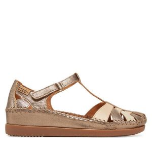 Sandały Pikolinos. Brązowe sandały Pikolinos, bez wzorów, bez obcasa, na płaskiej podeszwie, bez zapięcia. Za 519,99 zł.