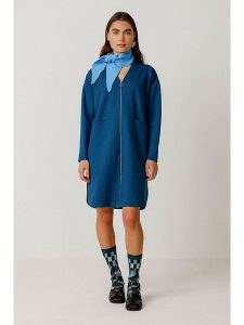 SKFK Kardigan "Agara" w kolorze niebieskim rozmiar: 36. Niebieskie kardigany SKFK, bez wzorów, bez ramiączek. Za 317,99 zł.