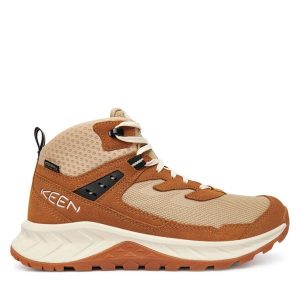 Trekkingi Keen. Brązowe buty sportowe Keen, bez wzorów, bez zapięcia, trekkingowe. Za 489,99 zł.