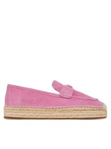Coach Espadryle CR046 Różowy. Czerwone espadryle Coach, bez wzorów, ze skóry, bez obcasa. Za 509,99 zł.