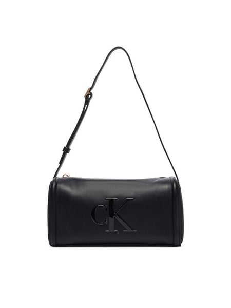 Calvin Klein Torebka Bold Ck Slouchy Shoulder Bag LV04F3894G Czarny. Czarne torebki klasyczne Calvin Klein, bez wzorów, ze skóry, bez dodatków. Za 369,99 zł.